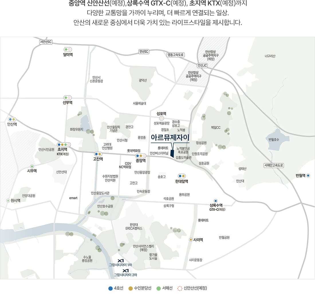 안산 아르뮤제자이 입지환경